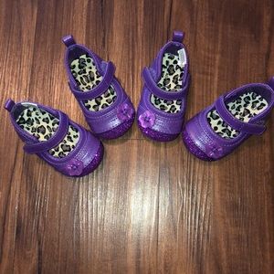 Twin Purple Glitter Mary Janes